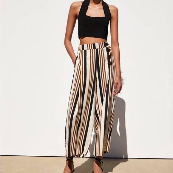 Zara Pants - ZARA CROPPED STRIPED PANTS